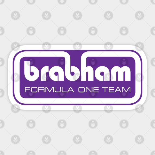 Brabham Formula One Team logo 1973/4 - purple print Sticker by retropetrol